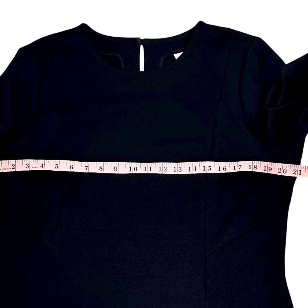 J. Jill Black Ponte 3/4 Sleeve Dress Size L Petite - Picture 11 of 12
